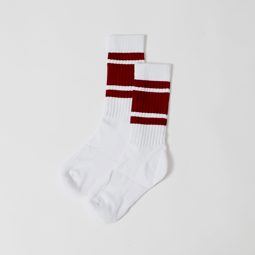 WAVE me my カラーソックス クリムゾンレッド 25-28cm