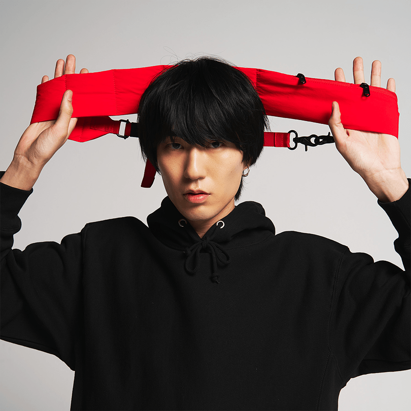WAVE me ストラップバッグ レッド